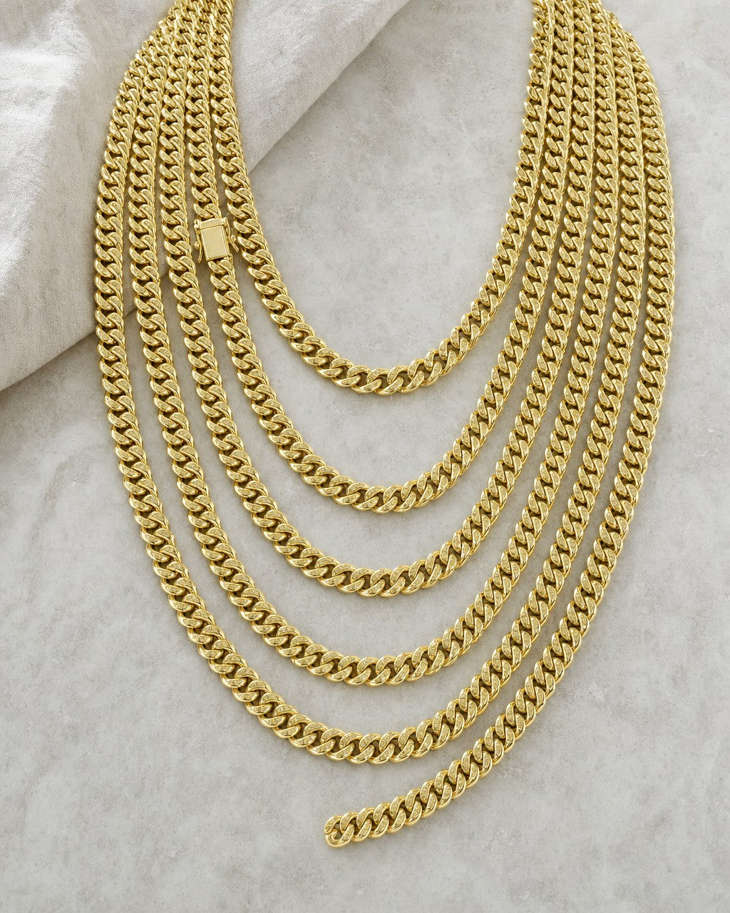 10K 8MM Miami Cuban Link Chain 18-28" styled photo