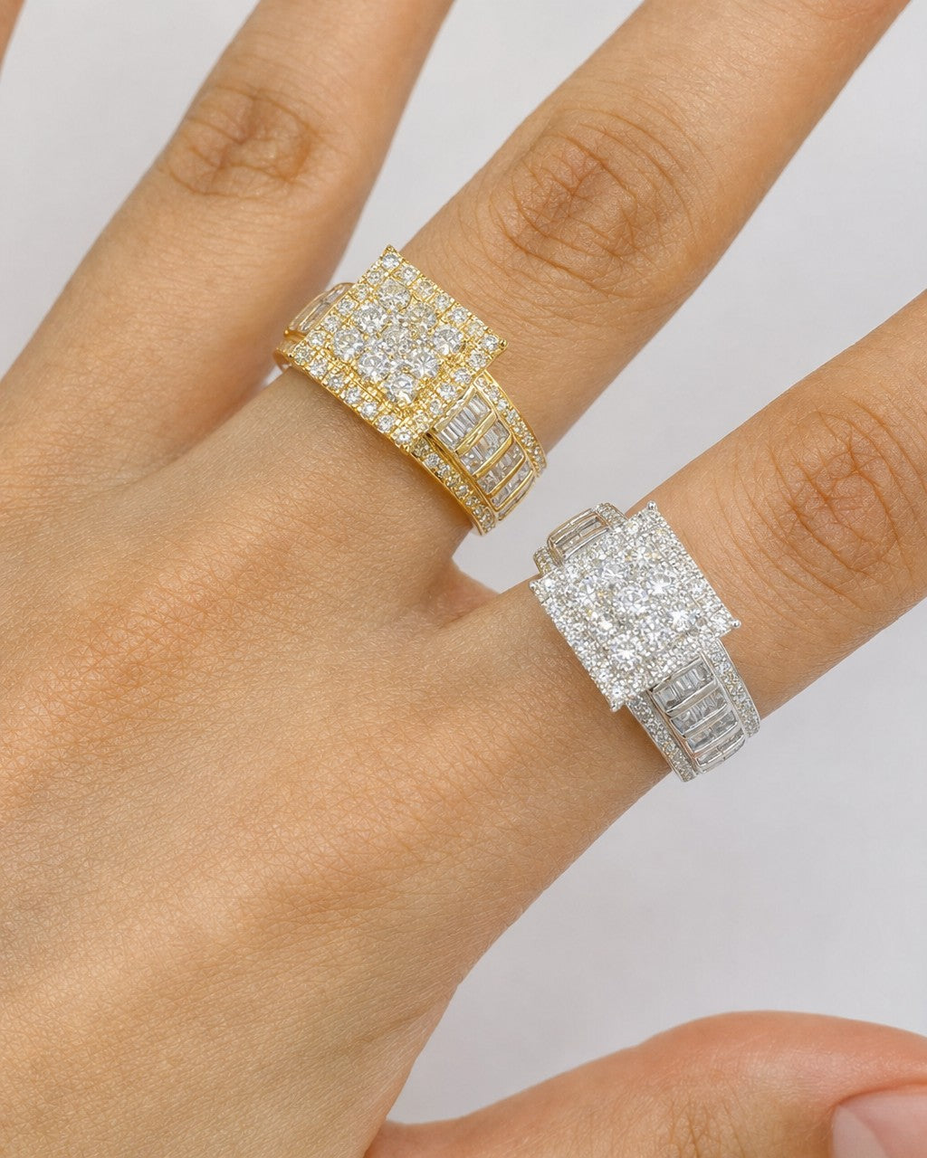 10K Lovely Diamond Baguette Ring styled photo