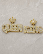 10K Royalty Name Plate Diamond Pendant styled photo