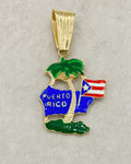 10K Puerto Rico Beach Pendant styled photo
