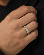 Male model wearing 14K Five Stone Diamond Ring