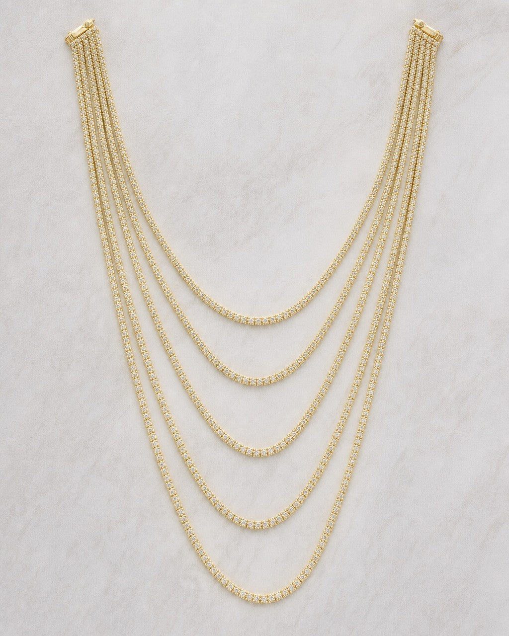 14K Ice Chain in Yellow Gold 18-24" Full Collection styled photo