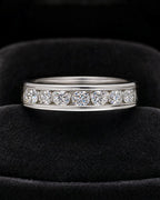 14K White Gold Diamond Band Ring styled photo