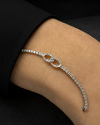Male model wearing 10K Cuff Tennis Bracelet 7"