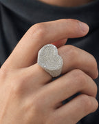 Male model wearing 14K Heart Diamond Ring