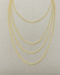 10K Two-Tone Gold 4MM Cuban Link Chain 16-26" styled photo