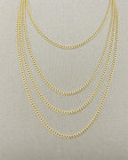 10K Two-Tone Gold 4MM Cuban Link Chain 16-26" styled photo