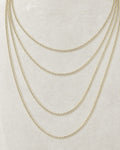 2.8MM Two-Tone Flat Cuban Link Chain 16-24" styled photo