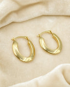 14K Charlotte Hoop Earrings styled photo