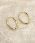 14K U Hoop Earrings styled photo