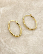 14K U Hoop Earrings styled photo