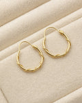 14K Twist String Hoop Earrings styled photo