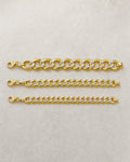 10K Solid Two-Tone Flat Cuban Link Anklet styled photo