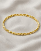 10K Box Franco Link Anklet 10" styled photo