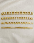 10K Two-Tone Flat Cuban Link Anklet styled photo