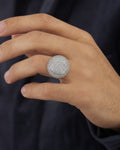 Male model wearing 14K Jumbo Crown Diamond Ring