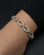 Male model wearing 18K Circle Link Diamond Bracelet
