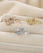 14K Regal Bangle Diamond Baguette Ring styled photo