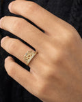 Male model wearing 10K Queen Crown Ring