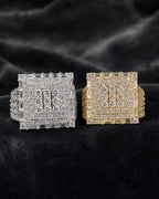 14K Diamond Square Baguette Ring styled photo