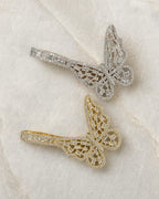 14K Butterfly Diamond Baguette Pendant styled photo