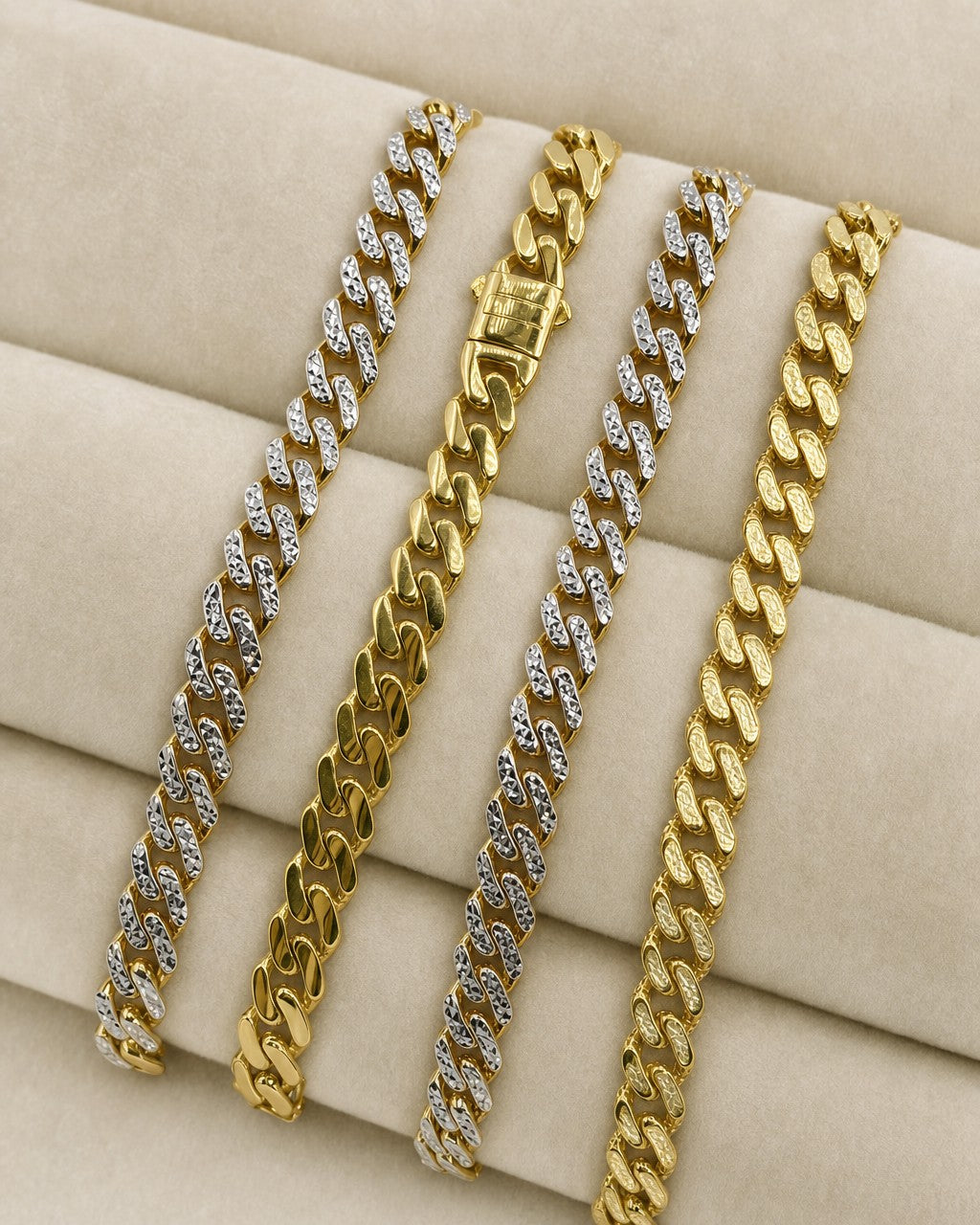 10K Monaco Cuban Link Gold Bracelet styled photo