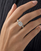Female model wearing 14K Jumbo Engagement Diamond Ring