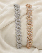 10K 13.5MM Cuban Link Diamond Bracelet 8" styled photo