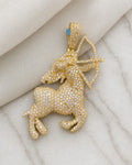 14K Sagittarius Diamond Pendant 3.6ct styled photo