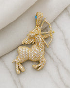 14K Sagittarius Diamond Pendant 3.6ct styled photo