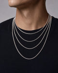 Male model wearing 10K 2.8MM Rope Chain in Gold 16-24"