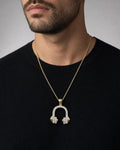 Male model wearing Headphones Pendant