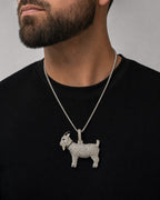 Male model wearing Goat Pendant