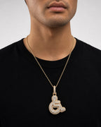 Male model wearing Disabled Wheelchair Handicap Pendant 1.0ct