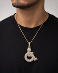 Male model wearing Disabled Wheelchair Handicap Pendant 1.3ct