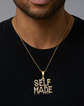 Male model wearing Self Made Diamond Pendant