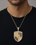Male model wearing Porsche Pendant