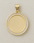10K Circle Picture Photo Pendant styled photo