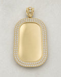 10K Rounded Rectangle Picture Photo Pendant styled photo
