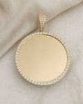 14K Circle Picture Photo Pendant styled photo