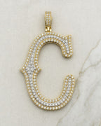 Initial C Old English Pendant styled photo