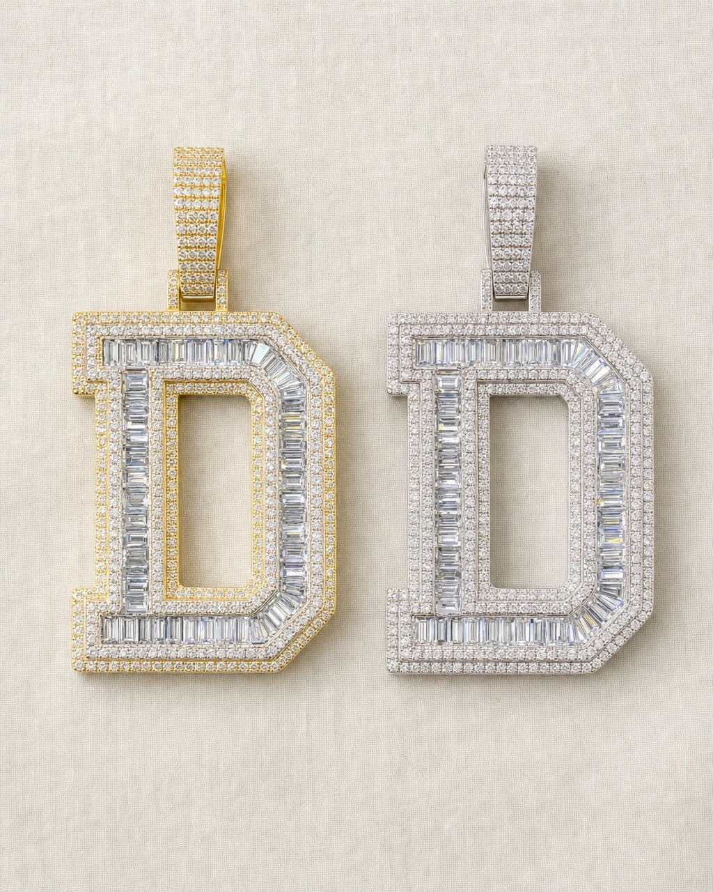 Initial D Baguette Pendant styled photo