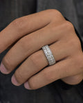 Male model wearing 14K Diamond All Around Ring Band