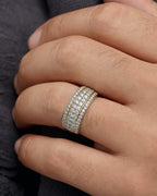 Male model wearing 14K Diamond Band Ring