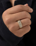 Male model wearing 14K California Diamond Ring 5.7CT