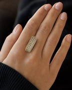 Female model wearing 14K Eternity Jumbo Diamond Ring
