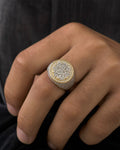 Male model wearing 14K Circle Elite Diamond Ring