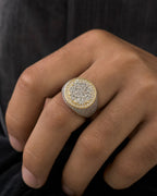 Male model wearing 14K Circle Elite Diamond Ring