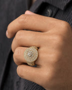 Male model wearing 14K Wave Diamond Ring