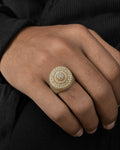 Male model wearing 14K Cake Diamond Ring